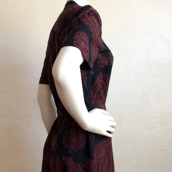 Maggy London vintage silk belted shirt dress - Picture 4 of 8